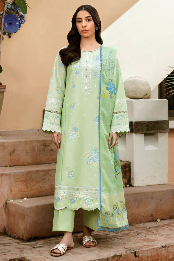 Farasha | Summer Weaves Embroidered lawn'26 | Summer Mist - House Of Hania
