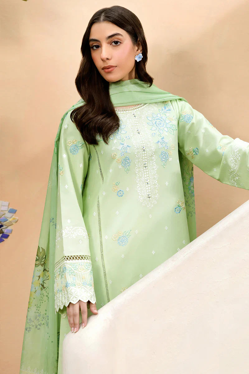 Farasha | Summer Weaves Embroidered lawn'26 | Summer Mist - House Of Hania