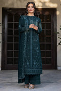 Farasha | Summer Weaves Embroidered lawn'26 | Teal Serenity - House Of Hania