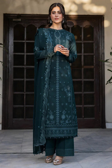 Farasha | Summer Weaves Embroidered lawn'26 | Teal Serenity - House Of Hania