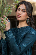Farasha | Summer Weaves Embroidered lawn'26 | Teal Serenity - House Of Hania