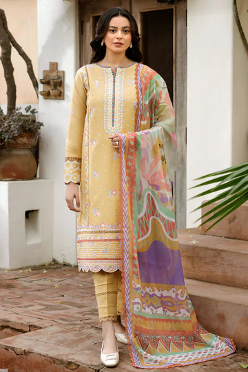 Farasha | Summer Weaves Embroidered lawn'26 | Tuscan Aura - House Of Hania