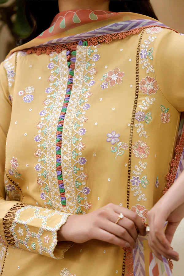 Farasha | Summer Weaves Embroidered lawn'26 | Tuscan Aura - House Of Hania