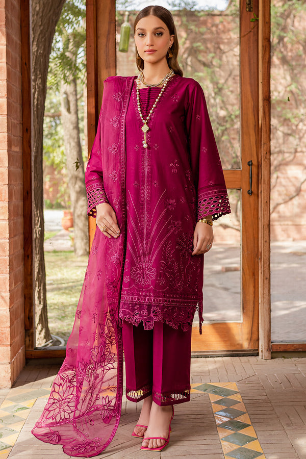 Farasha | Summer Weaves Embroidered lawn'26 | Viola - House Of Hania