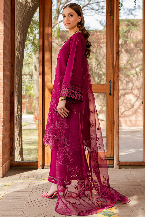 Farasha | Summer Weaves Embroidered lawn'26 | Viola - House Of Hania