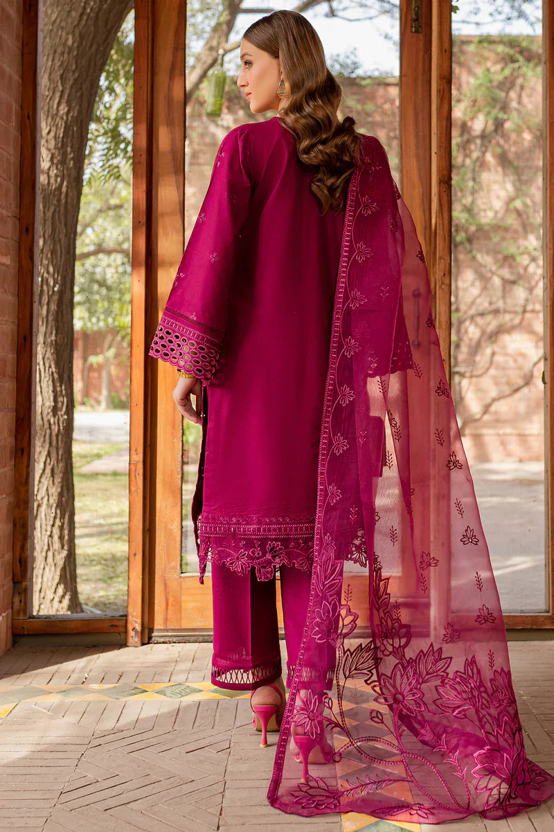 Farasha | Summer Weaves Embroidered lawn'26 | Viola - House Of Hania
