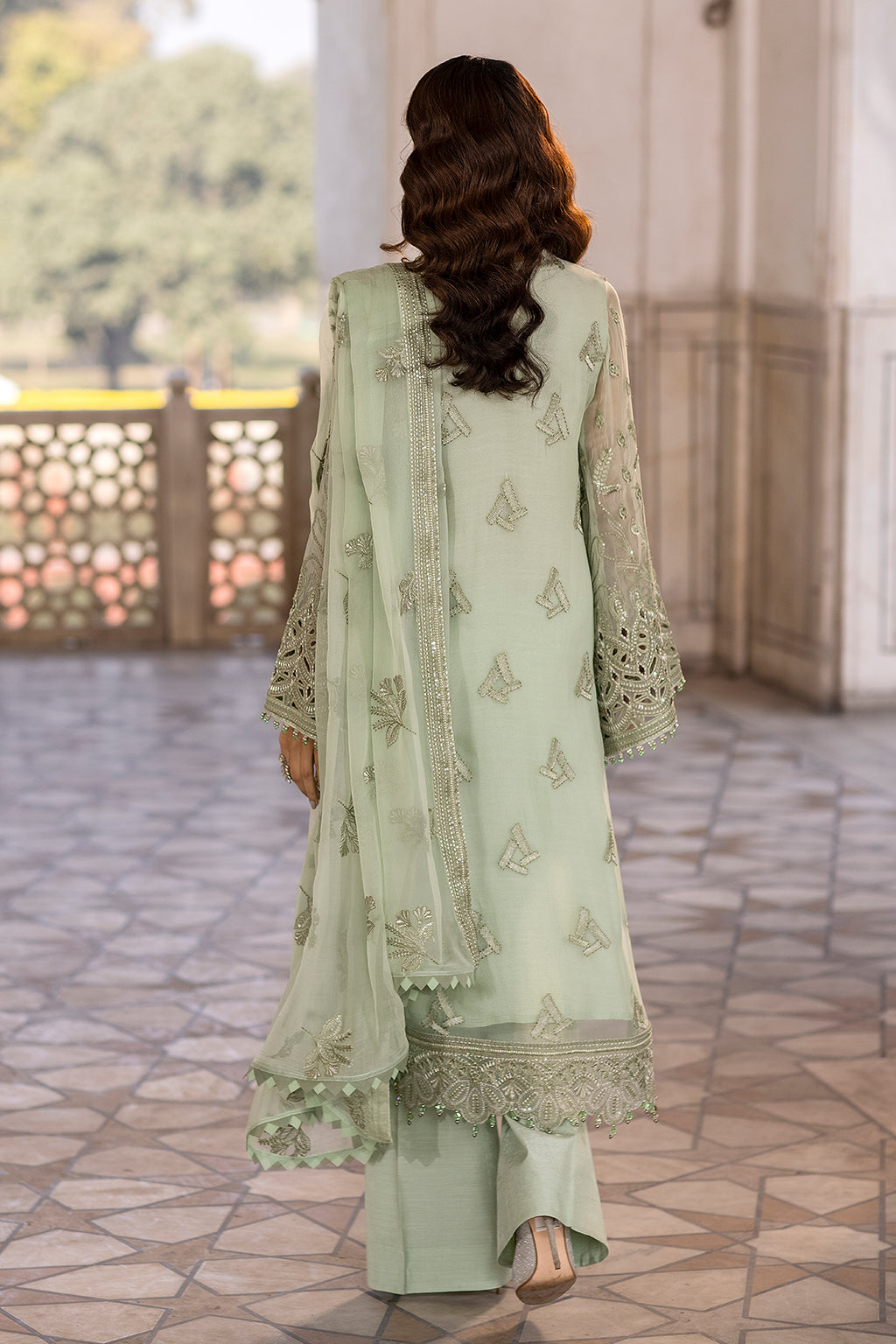 Flossie | Safeera Formals vol 13 | LUSTER GREEN - House Of Hania