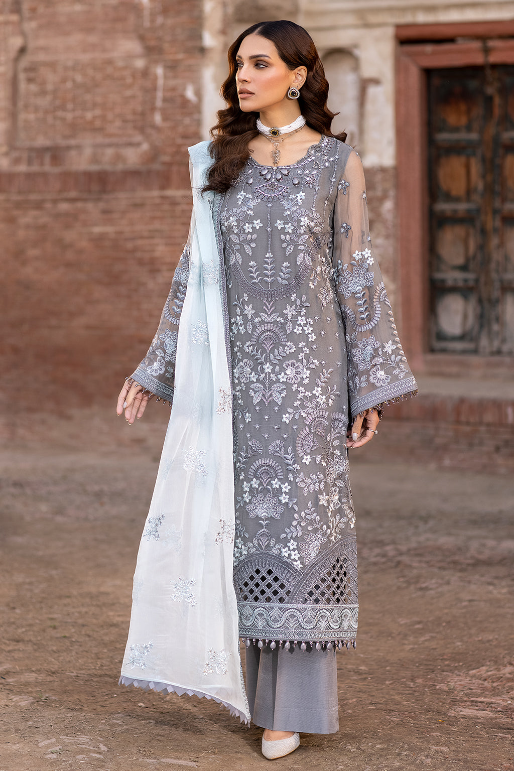 Flossie | Safeera Formals vol 13 | STORMY GREY (A) - House Of Hania