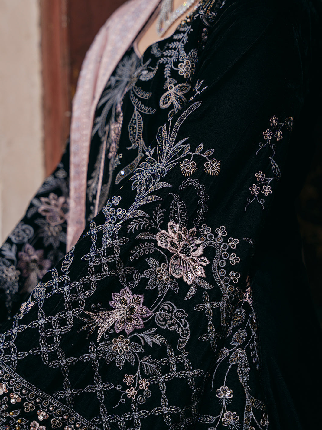 Flossie | Siara Velvet Formals | V-103 - B - House Of Hania