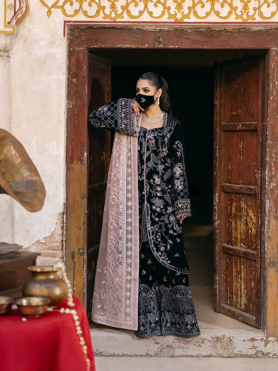 Flossie | Siara Velvet Formals | V-103 - B - House Of Hania
