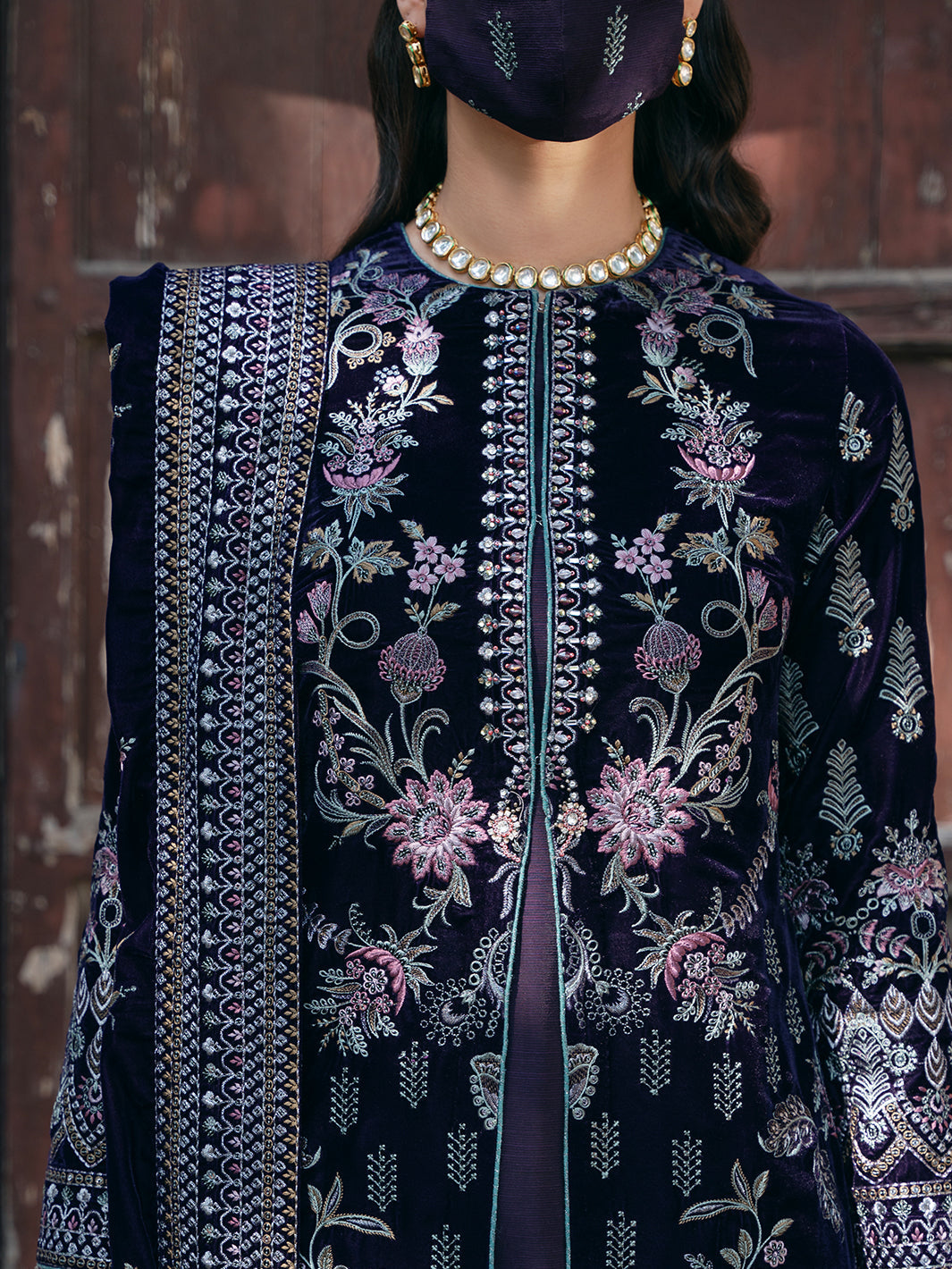 Flossie | Siara Velvet Formals | V-104 - B - House Of Hania