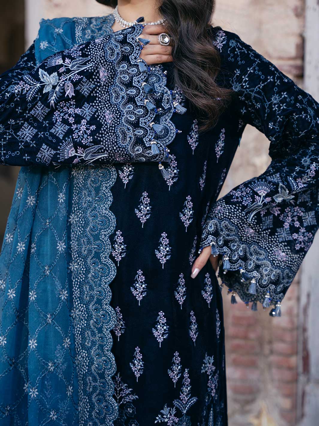 Flossie | Siara Velvet Formals | V-105 - A - House Of Hania