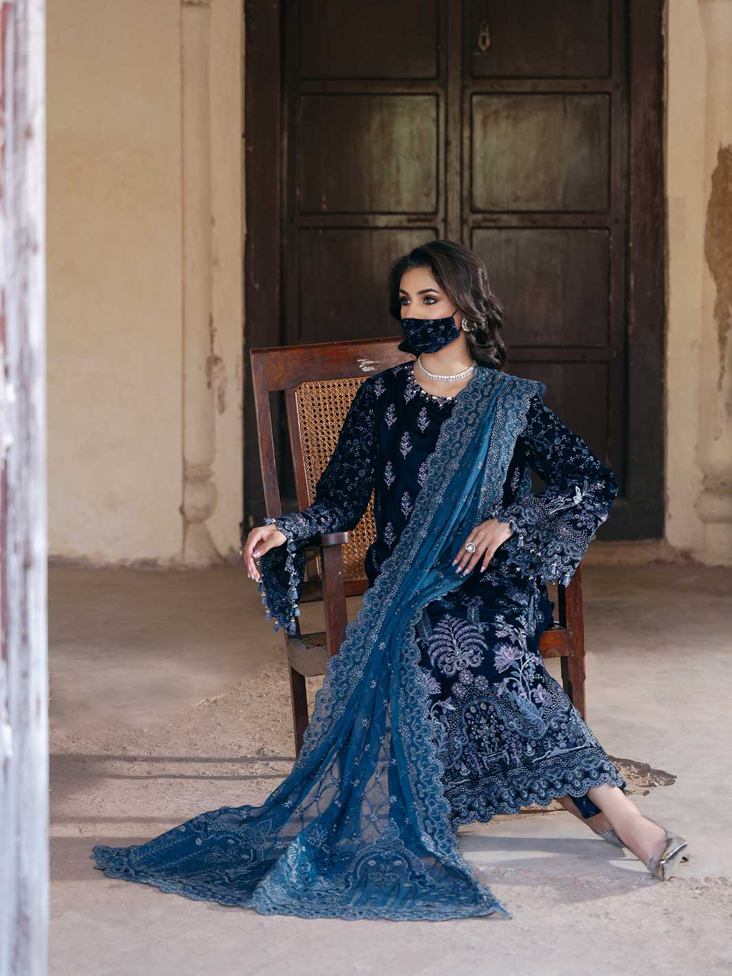 Flossie | Siara Velvet Formals | V-105 - A - House Of Hania
