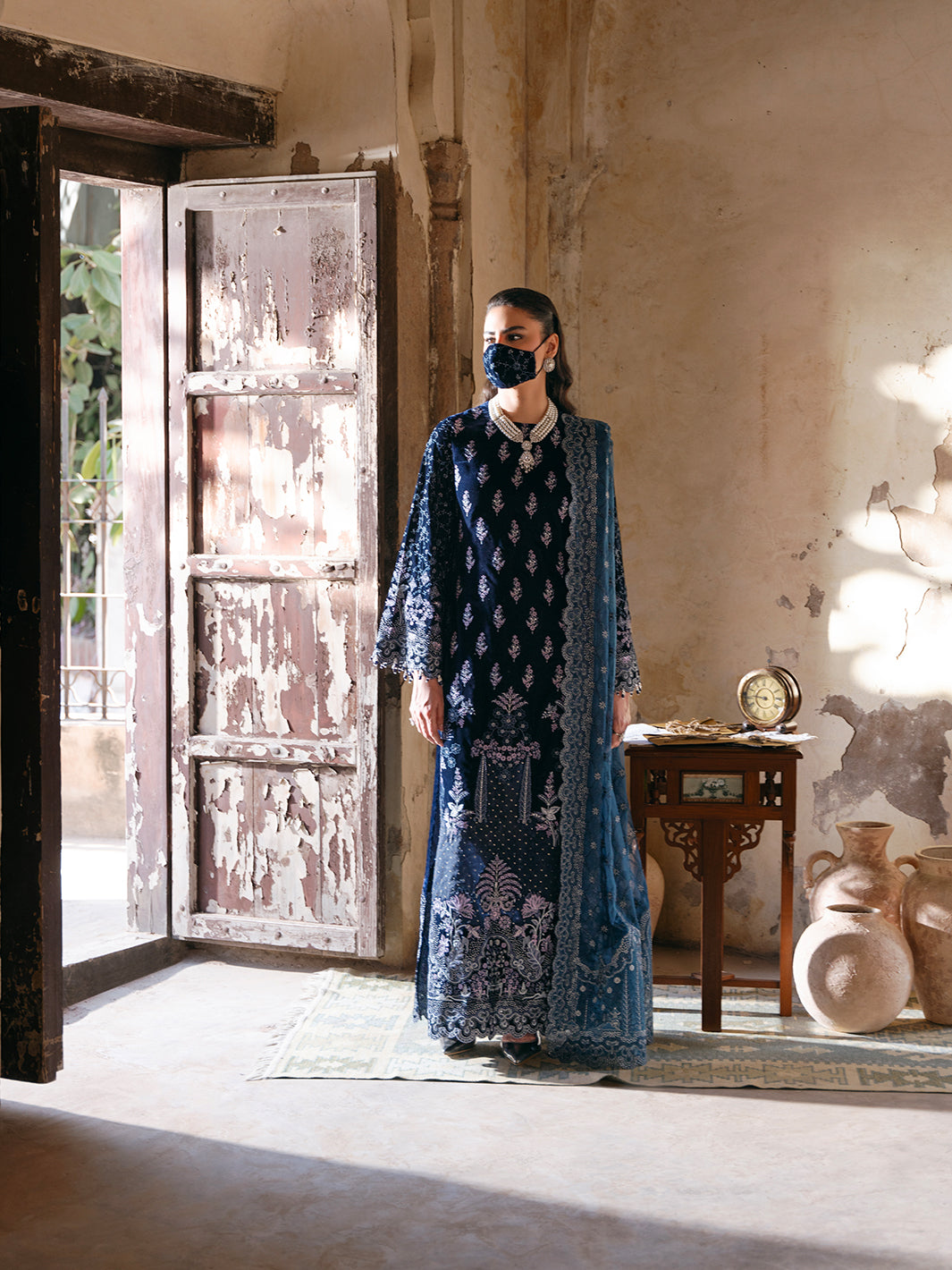 Flossie | Siara Velvet Formals | V-105 - B - House Of Hania