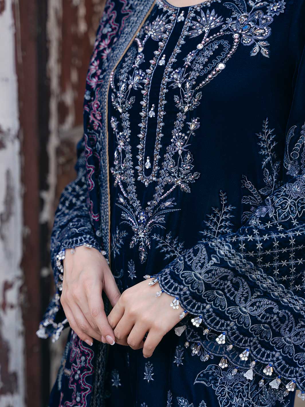 Flossie | Siara Velvet Formals | V-106 - A - House Of Hania