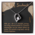 Forever Love Necklace for Valentines , Birthdays and Weddings with Beautiful Custom Message - House Of Hania