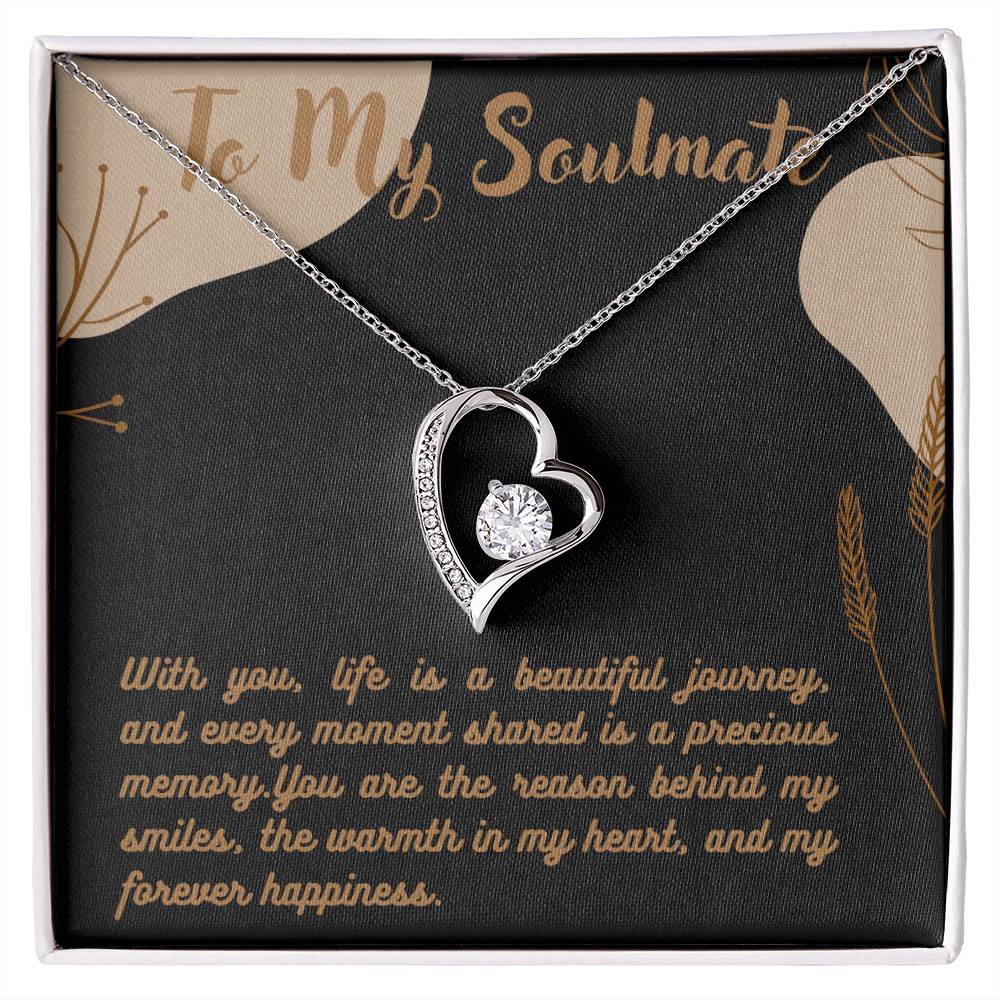 Forever Love Necklace for Valentines , Birthdays and Weddings with Beautiful Custom Message - House Of Hania