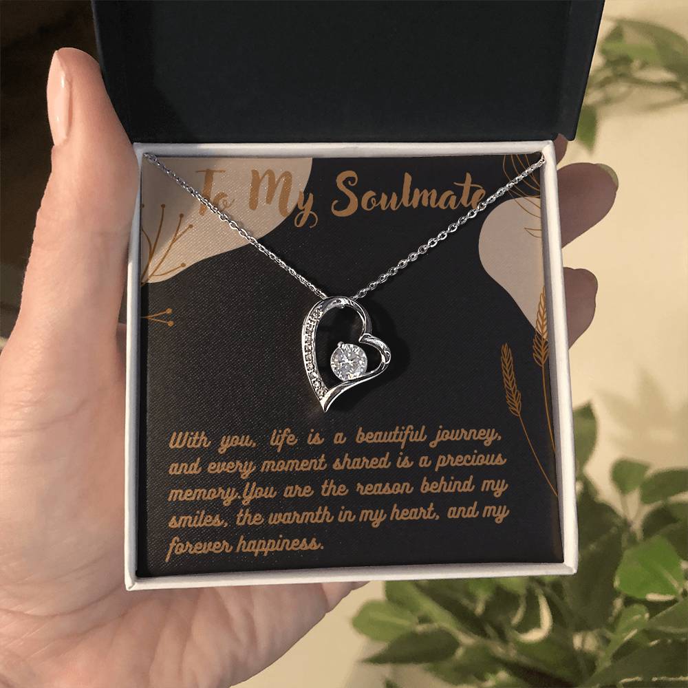 Forever Love Necklace for Valentines , Birthdays and Weddings with Beautiful Custom Message - House Of Hania