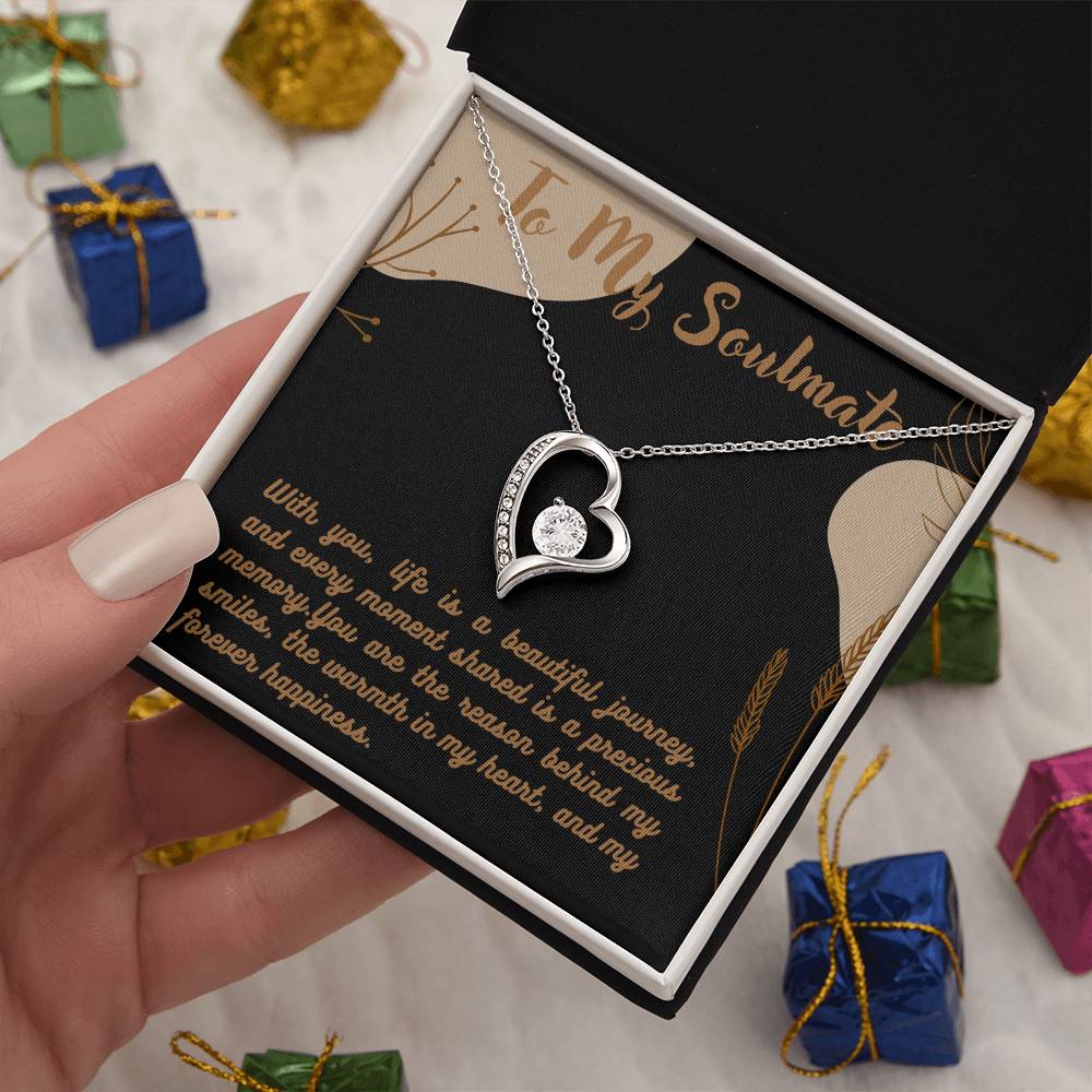 Forever Love Necklace for Valentines , Birthdays and Weddings with Beautiful Custom Message - House Of Hania