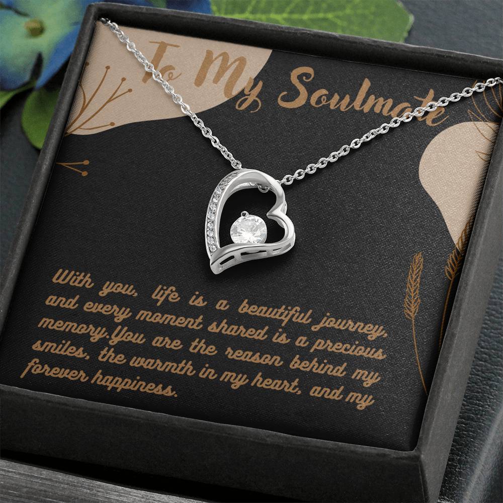 Forever Love Necklace for Valentines , Birthdays and Weddings with Beautiful Custom Message - House Of Hania