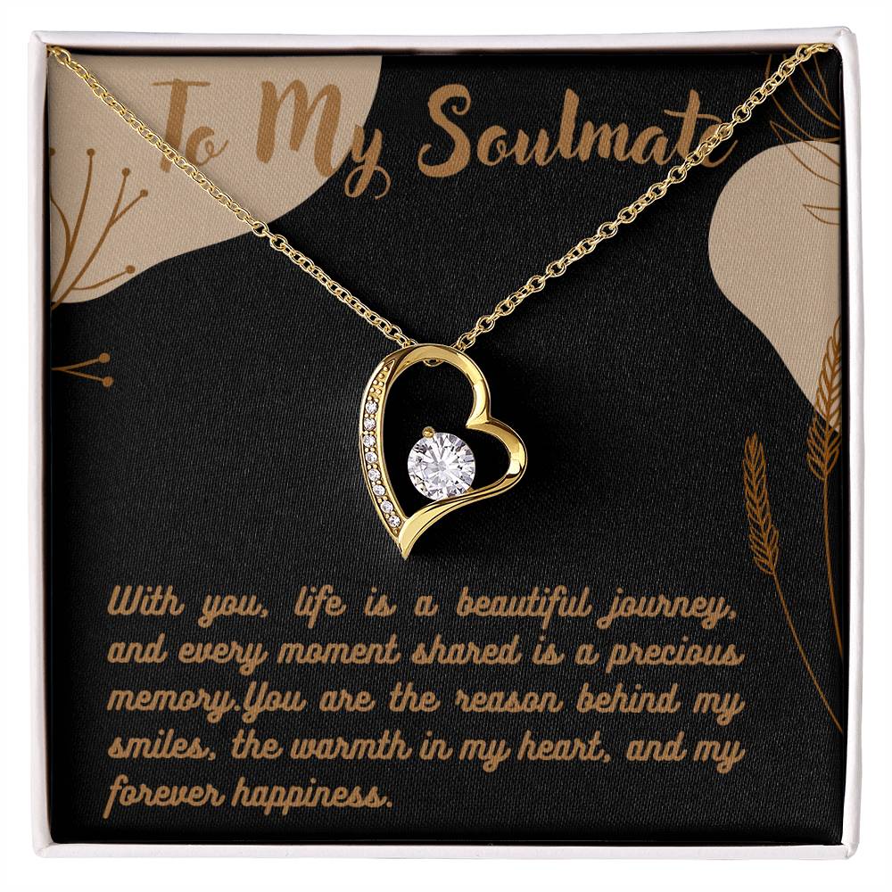 Forever Love Necklace for Valentines , Birthdays and Weddings with Beautiful Custom Message - House Of Hania