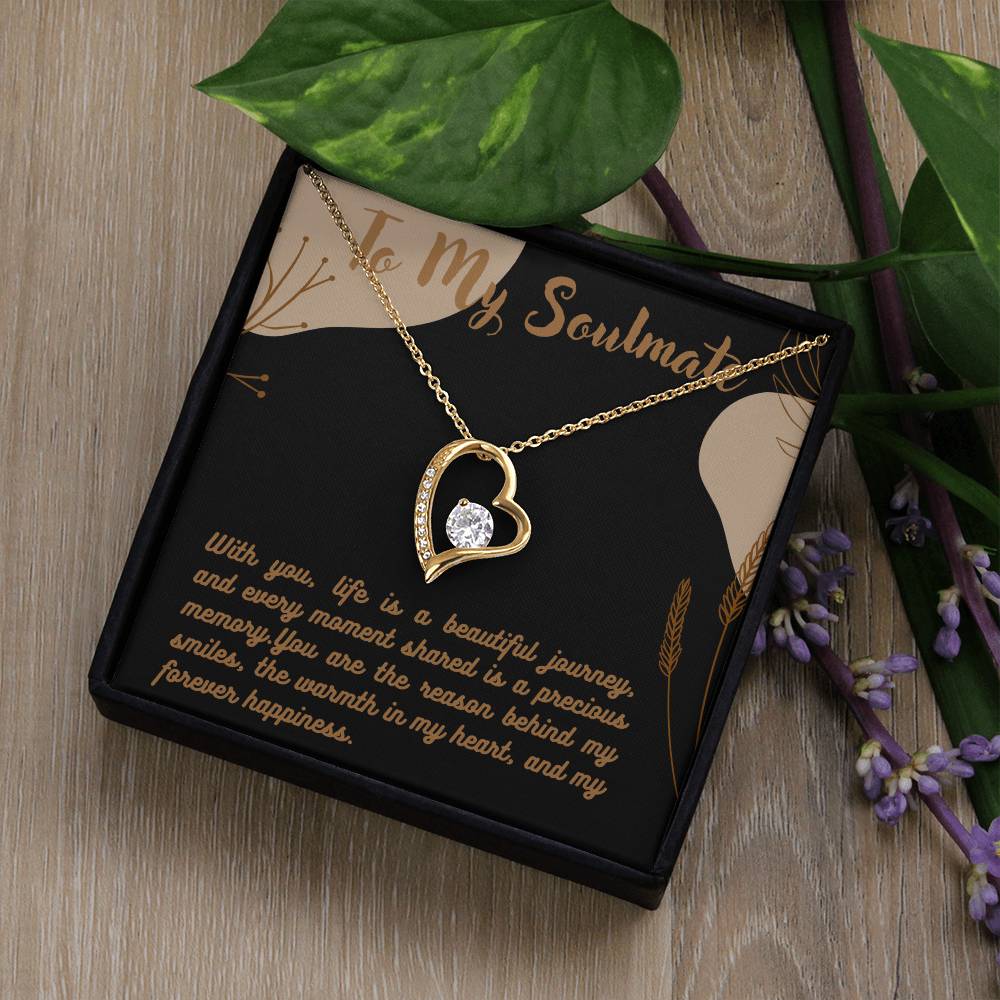 Forever Love Necklace for Valentines , Birthdays and Weddings with Beautiful Custom Message - House Of Hania