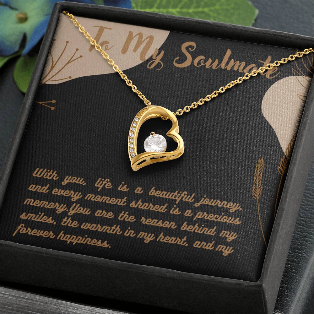 Forever Love Necklace for Valentines , Birthdays and Weddings with Beautiful Custom Message - House Of Hania
