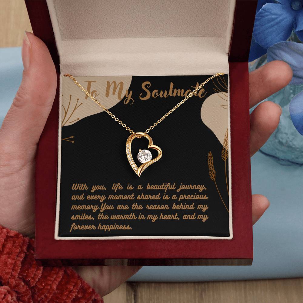 Forever Love Necklace for Valentines , Birthdays and Weddings with Beautiful Custom Message - House Of Hania