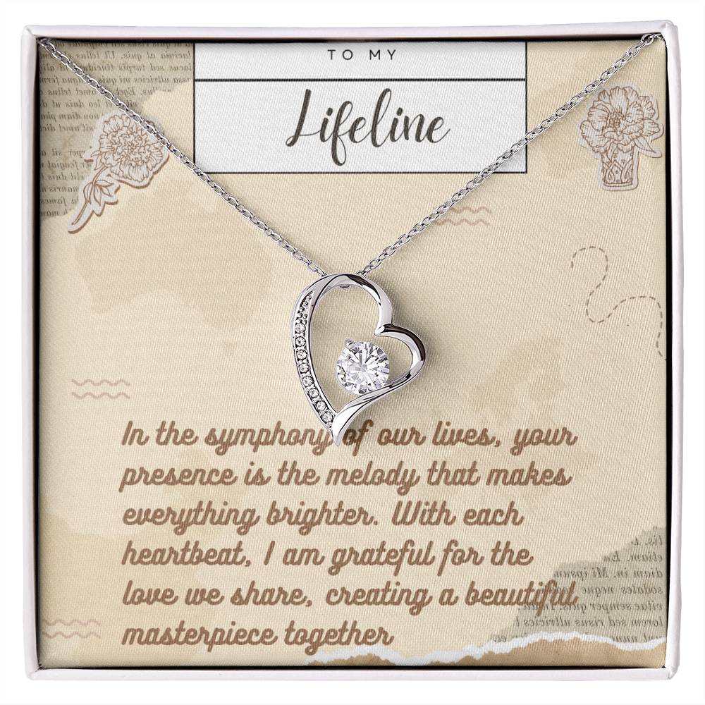 Forever Love Necklace for Valentines , Birthdays and Weddings with Beautiful Custom Message - House Of Hania
