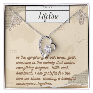 Forever Love Necklace for Valentines , Birthdays and Weddings with Beautiful Custom Message - House Of Hania