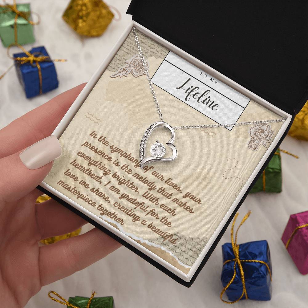 Forever Love Necklace for Valentines , Birthdays and Weddings with Beautiful Custom Message - House Of Hania