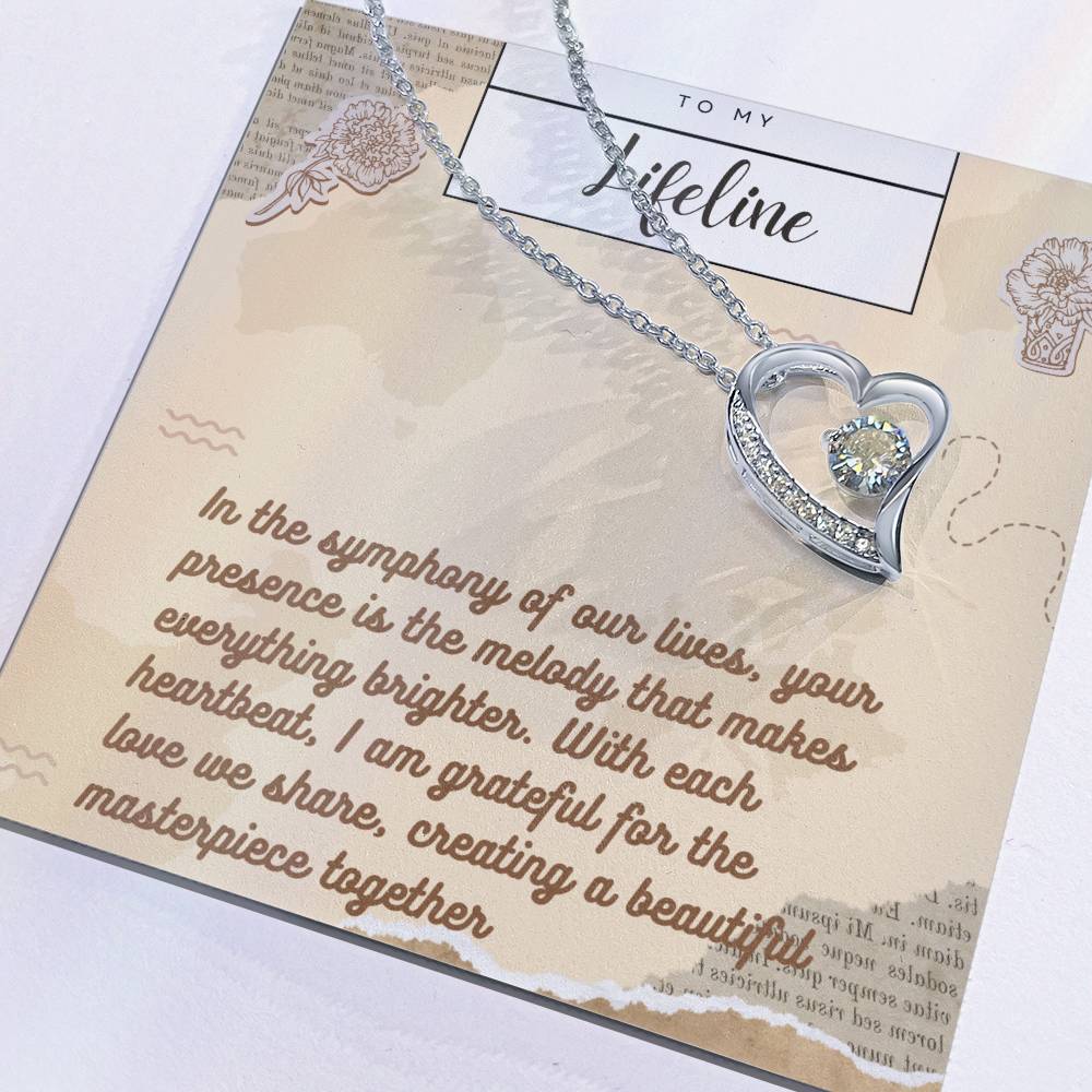 Forever Love Necklace for Valentines , Birthdays and Weddings with Beautiful Custom Message - House Of Hania