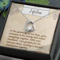 Forever Love Necklace for Valentines , Birthdays and Weddings with Beautiful Custom Message - House Of Hania