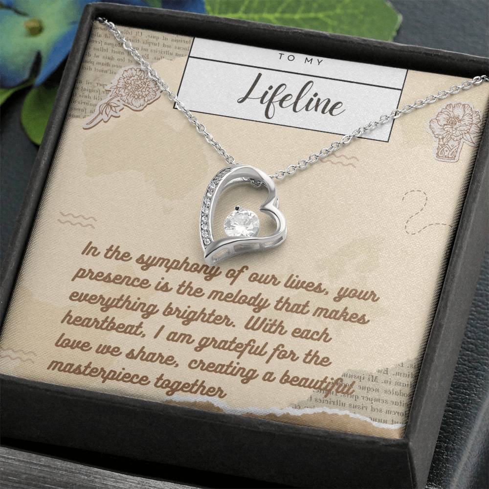 Forever Love Necklace for Valentines , Birthdays and Weddings with Beautiful Custom Message - House Of Hania