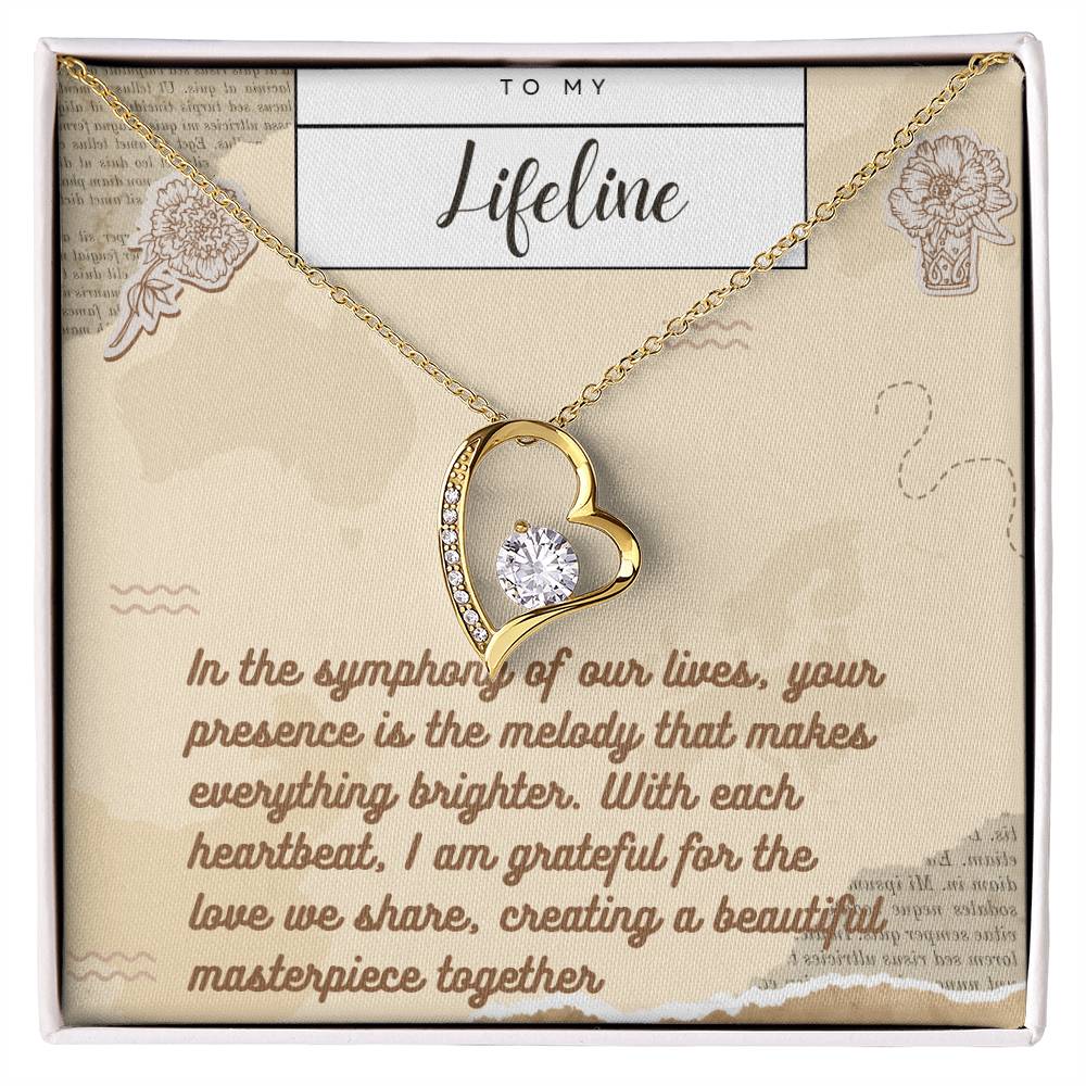 Forever Love Necklace for Valentines , Birthdays and Weddings with Beautiful Custom Message - House Of Hania