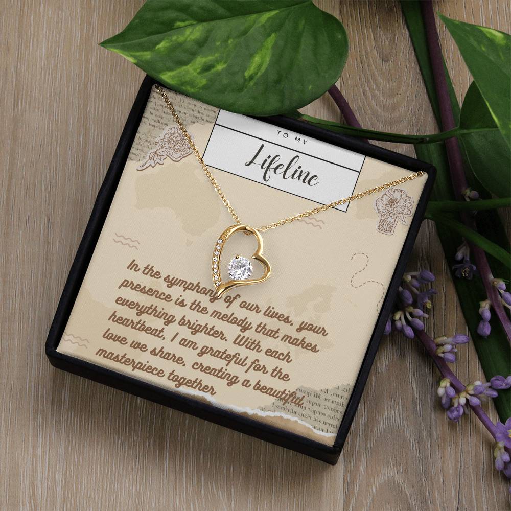 Forever Love Necklace for Valentines , Birthdays and Weddings with Beautiful Custom Message - House Of Hania