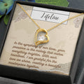 Forever Love Necklace for Valentines , Birthdays and Weddings with Beautiful Custom Message - House Of Hania