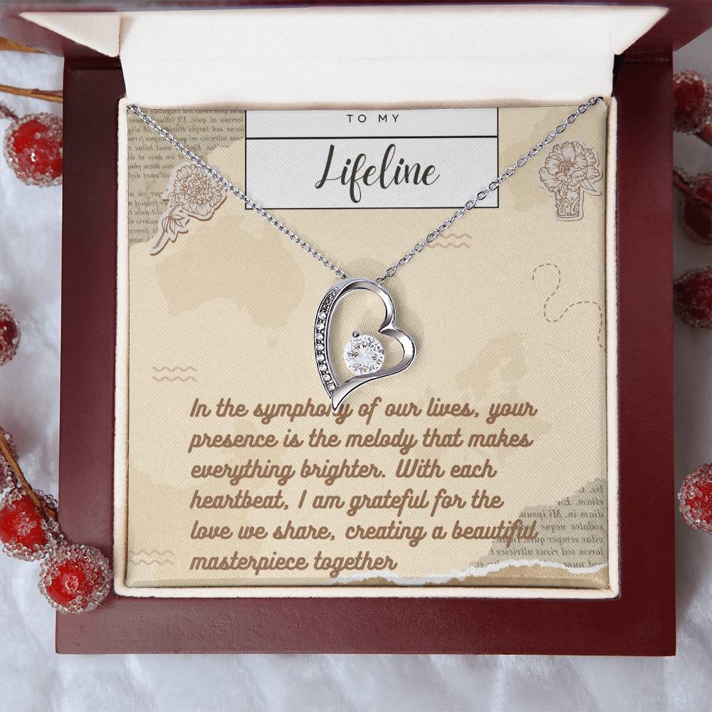 Forever Love Necklace for Valentines , Birthdays and Weddings with Beautiful Custom Message - House Of Hania