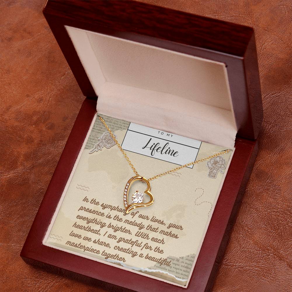 Forever Love Necklace for Valentines , Birthdays and Weddings with Beautiful Custom Message - House Of Hania