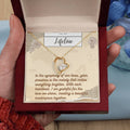 Forever Love Necklace for Valentines , Birthdays and Weddings with Beautiful Custom Message - House Of Hania