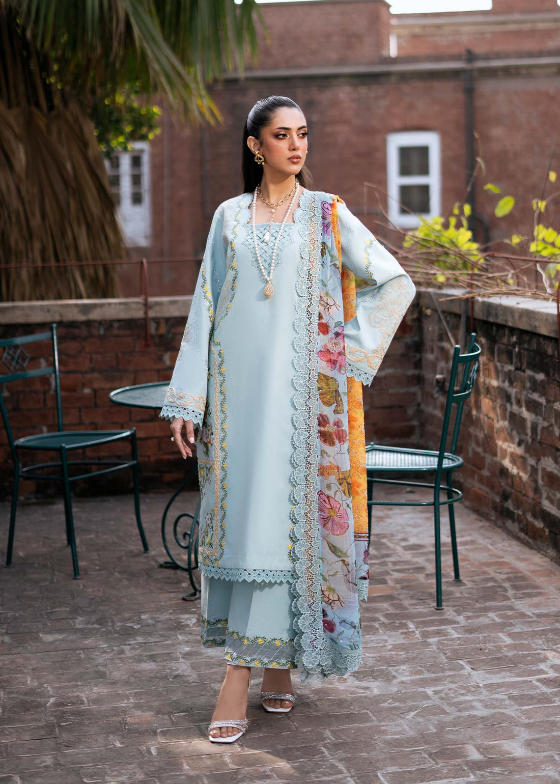 Fozia Khalid | Blossom Festive Lawn 25 |Freesia - House Of Hania