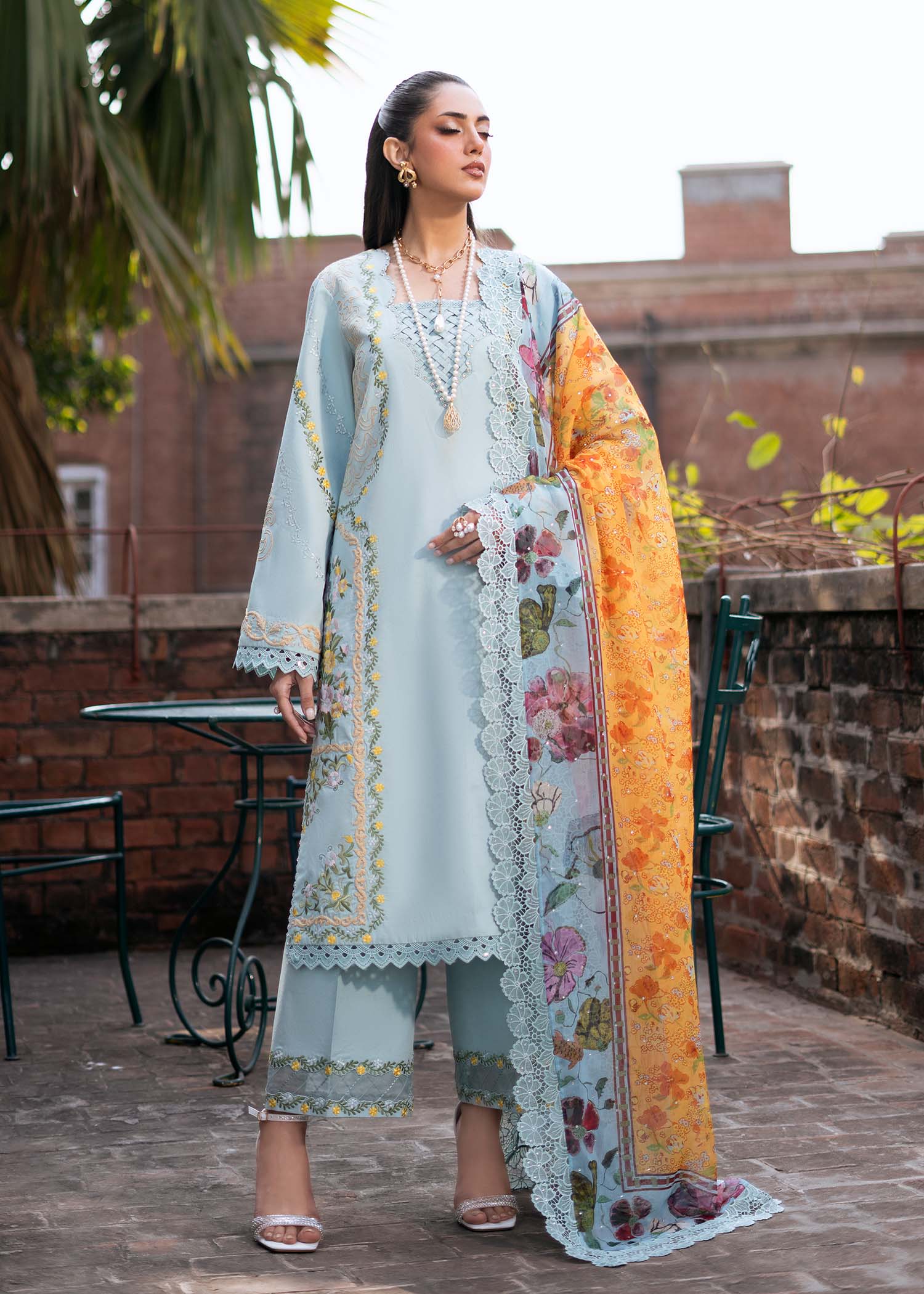 Fozia Khalid | Blossom Festive Lawn 25 |Freesia - House Of Hania