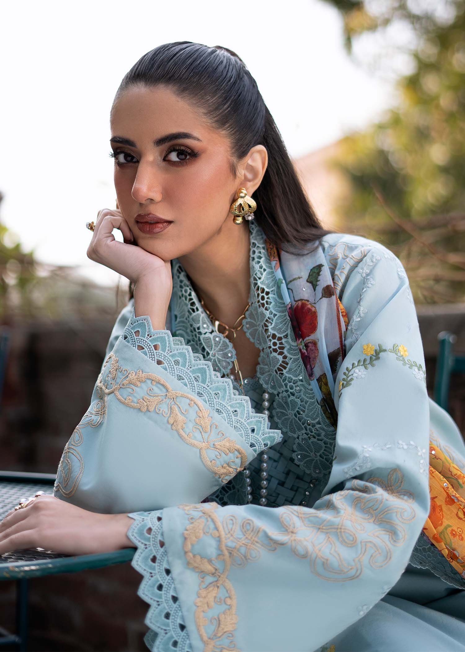 Fozia Khalid | Blossom Festive Lawn 25 |Freesia - House Of Hania