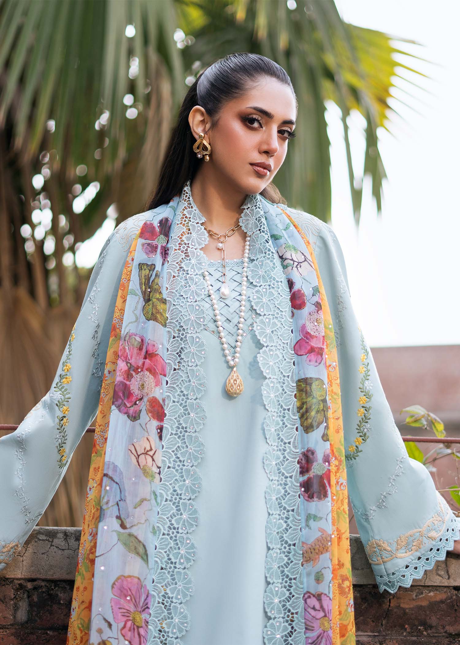 Fozia Khalid | Blossom Festive Lawn 25 |Freesia - House Of Hania