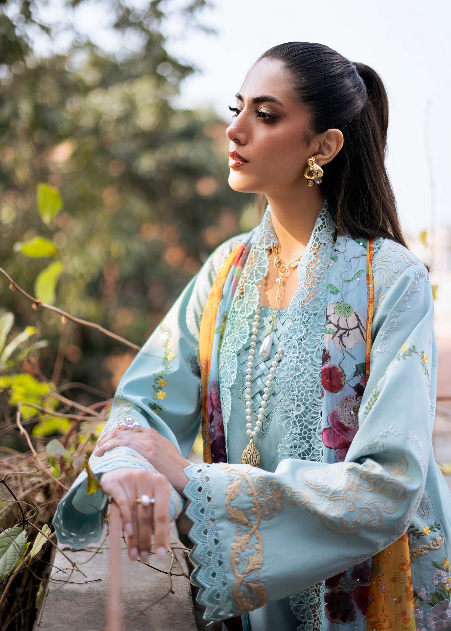 Fozia Khalid | Blossom Festive Lawn 25 |Freesia - House Of Hania