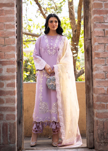 Fozia Khalid | Blossom Festive Lawn 25 | Iris - House Of Hania