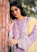 Fozia Khalid | Blossom Festive Lawn 25 | Iris - House Of Hania