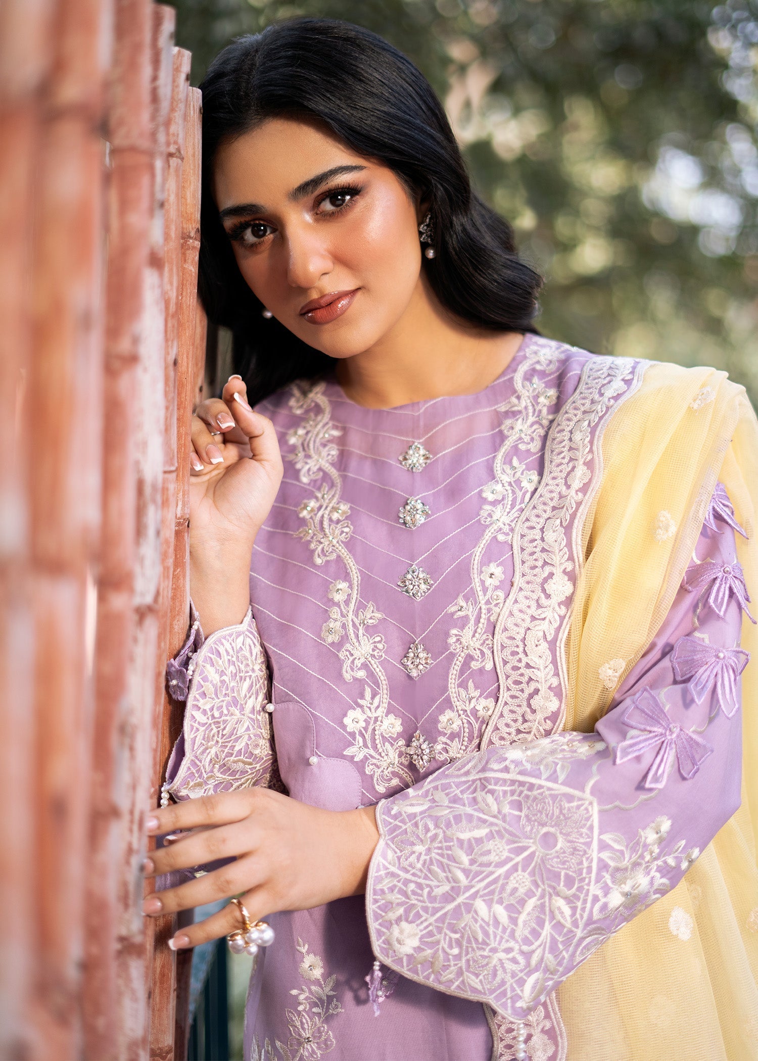 Fozia Khalid | Blossom Festive Lawn 25 | Iris - House Of Hania