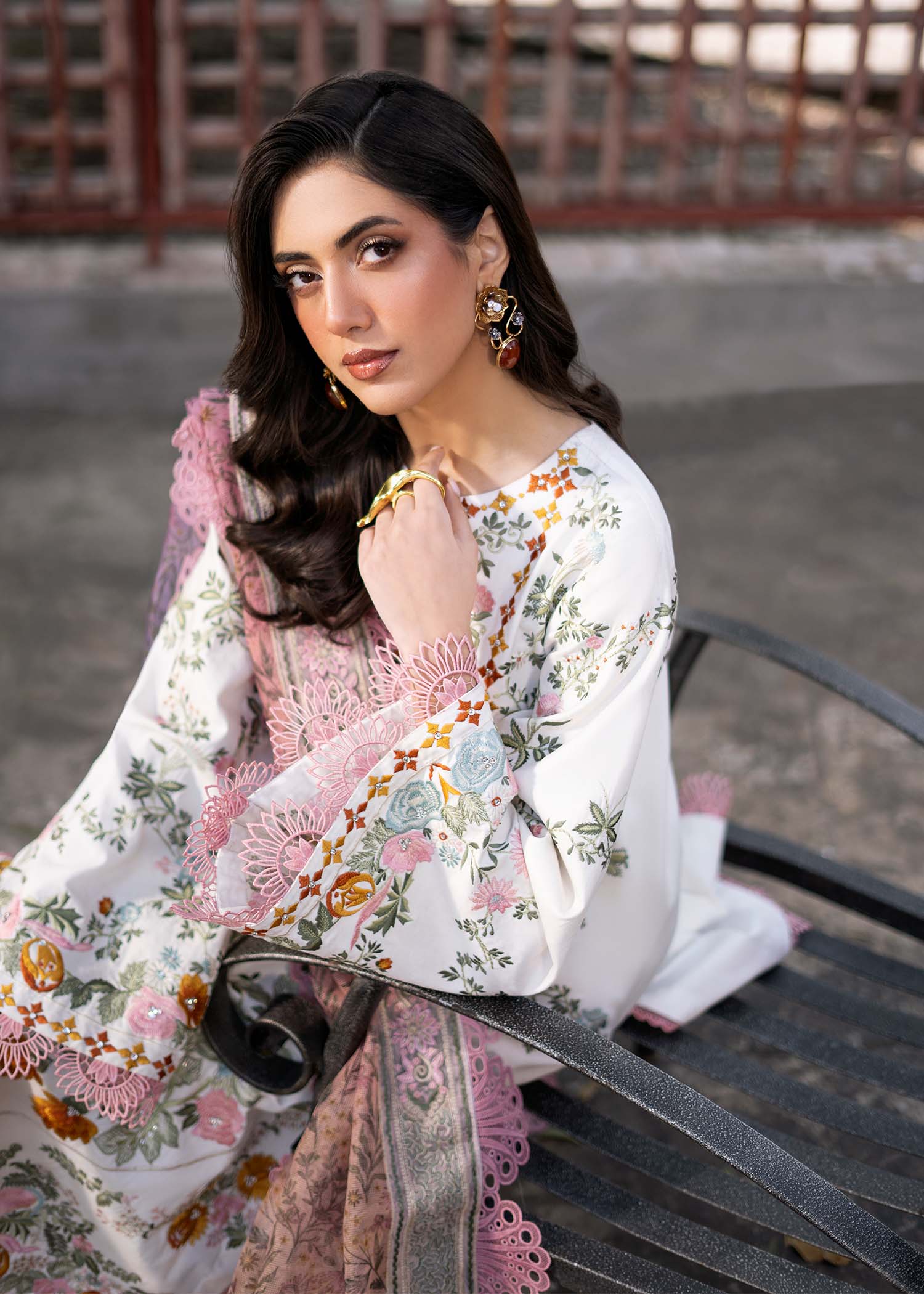 Fozia Khalid | Blossom Festive Lawn 25 | Lilly - House Of Hania