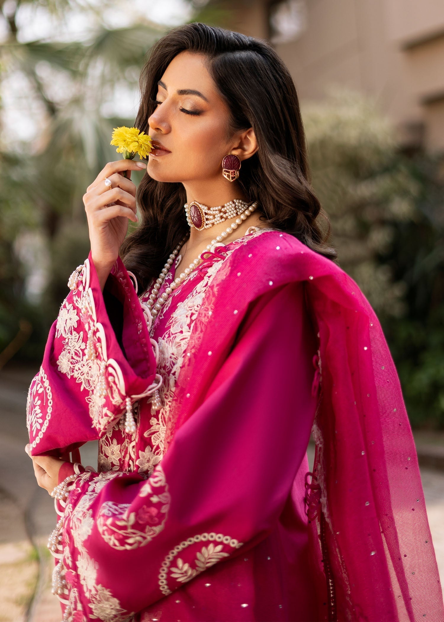 Fozia Khalid | Blossom Festive Lawn 25 | Peonies - House Of Hania